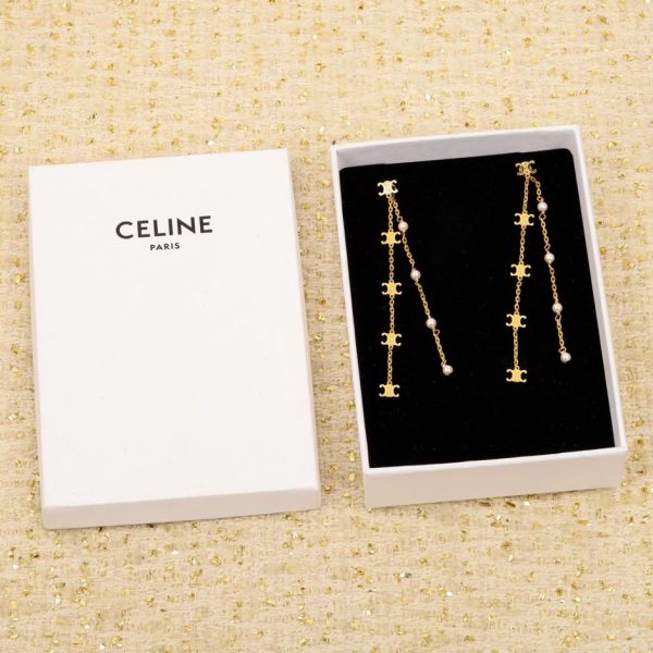 replica,repliche,fake,1:1,earrings,bracelet,ring,jewelry Orecchini di perle dell’Arco di Trionfo di Celine
