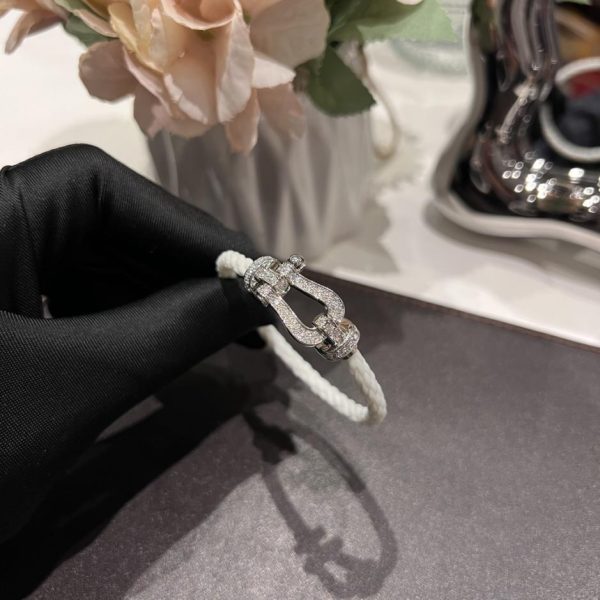 replica,repliche,fake,1:1,earrings,bracelet,ring,jewelry Bracciale Fred con diamanti bianchi
