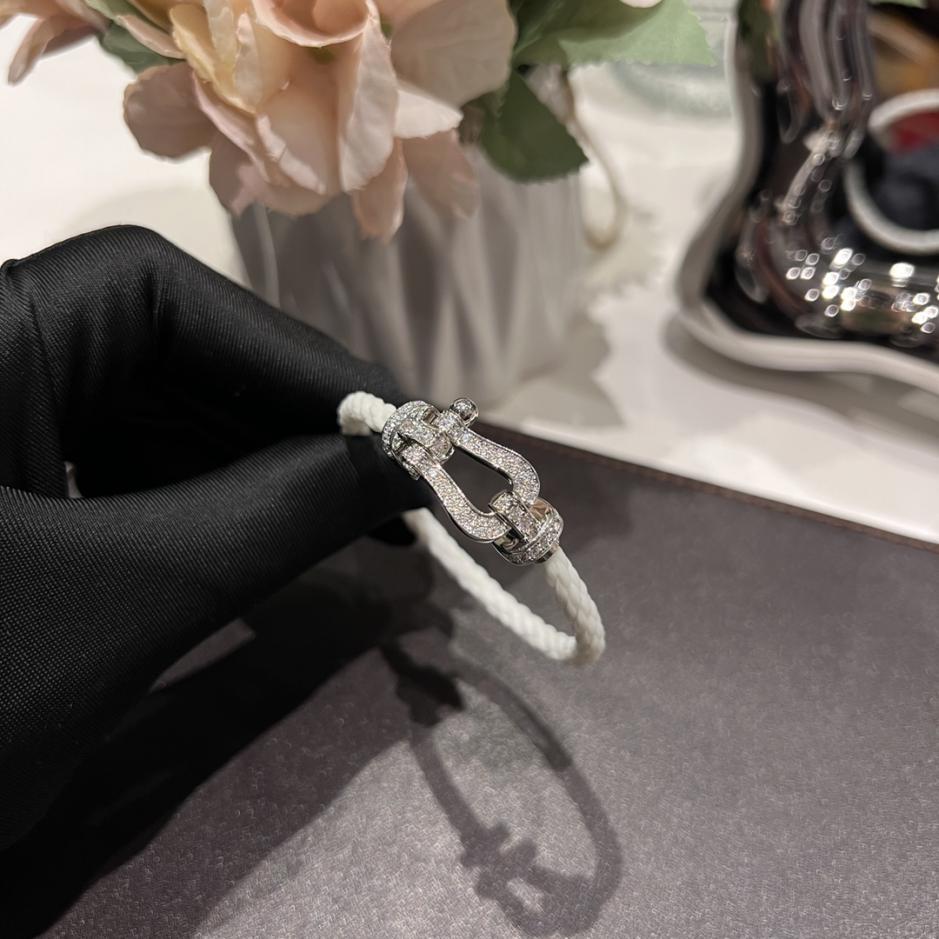 replica,repliche,fake,1:1,earrings,bracelet,ring,jewelry Bracciale Fred con diamanti bianchi