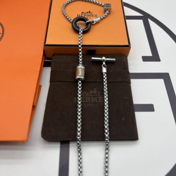 replica,repliche,fake,1:1,earrings,bracelet,ring,jewelry Collana Hermes meli melo in corno di bufalo