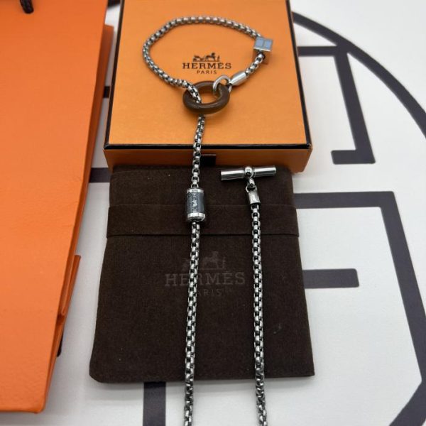 replica,repliche,fake,1:1,earrings,bracelet,ring,jewelry Collana Hermes meli melo in corno di bufalo