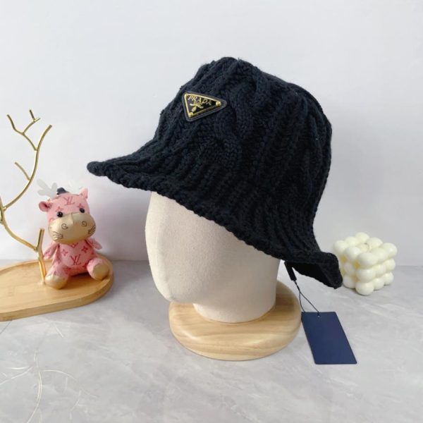 replica,repliche,fake,1:1,earrings,bracelet,ring,jewelry PRADA nuovo cappello da pescatore in maglia di lana autunno e inverno