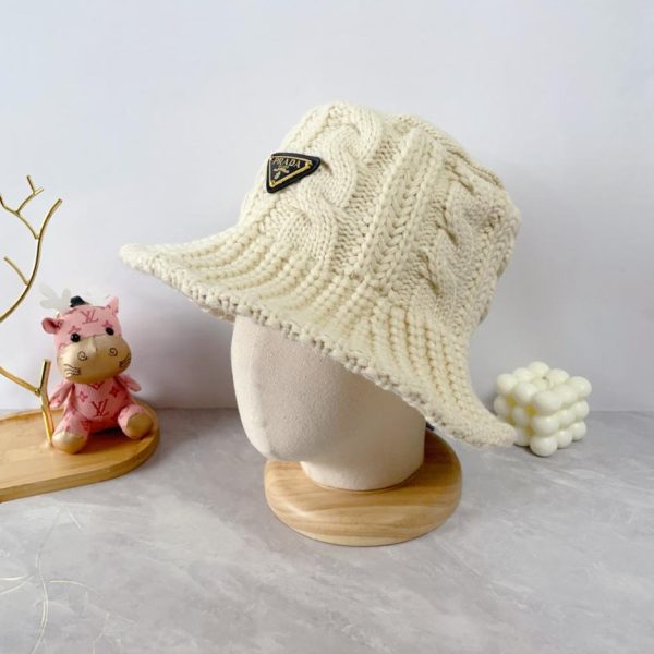 replica,repliche,fake,1:1,earrings,bracelet,ring,jewelry PRADA nuovo cappello da pescatore in maglia di lana autunno e inverno