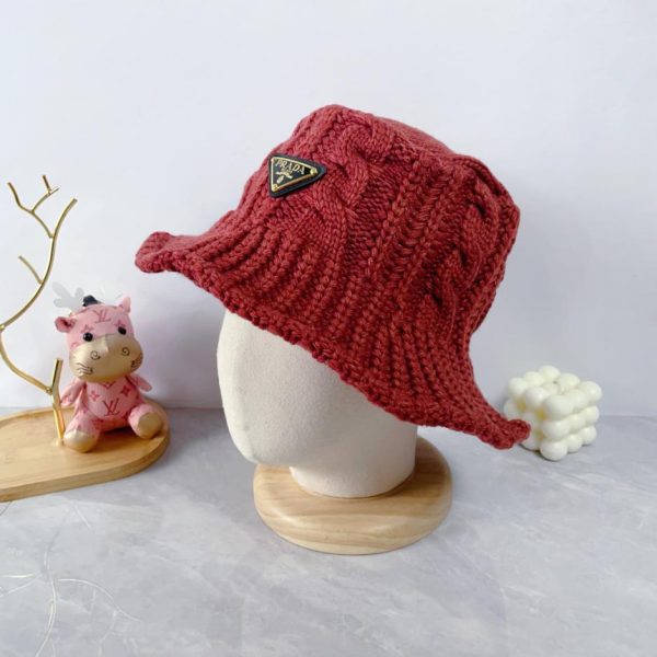 replica,repliche,fake,1:1,earrings,bracelet,ring,jewelry PRADA nuovo cappello da pescatore in maglia di lana autunno e inverno