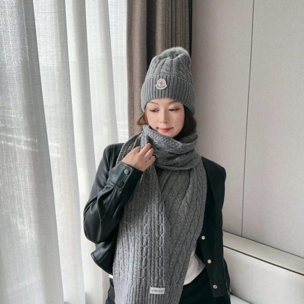 replica,repliche,fake,1:1,earrings,bracelet,ring,jewelry MONCLER Set classico cappello e sciarpa