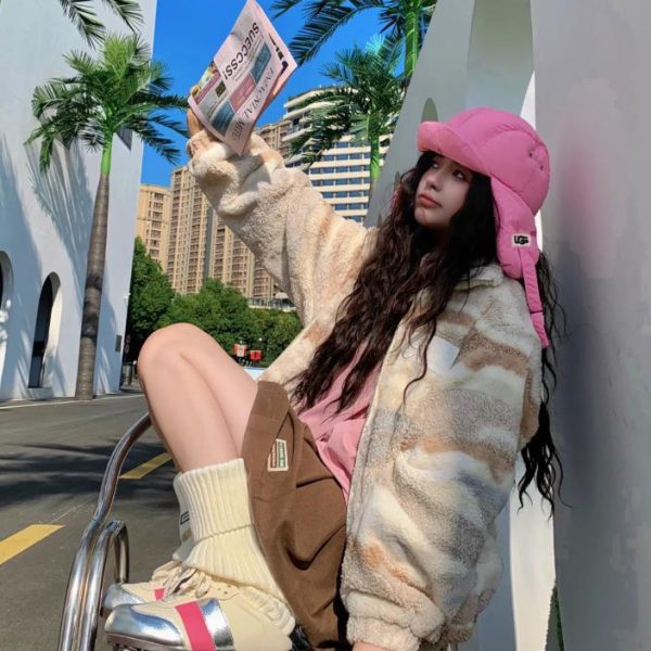 Ugg autunno e inverno cappello da sci antivento e caldo con protezione per le orecchie