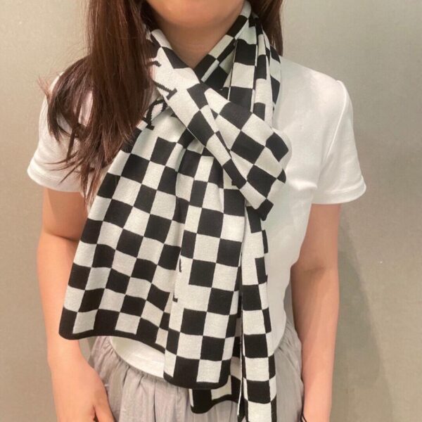 replica,repliche,fake,1:1,earrings,bracelet,ring,jewelry Sciarpa unisex classica a scacchiera LV Checkerboard