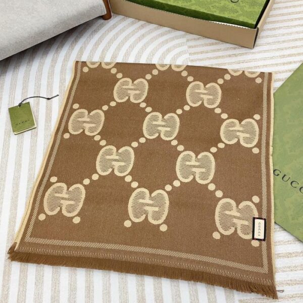 Sincronizzazione del sito ufficiale in lana double face jacquard pettinato Gucci