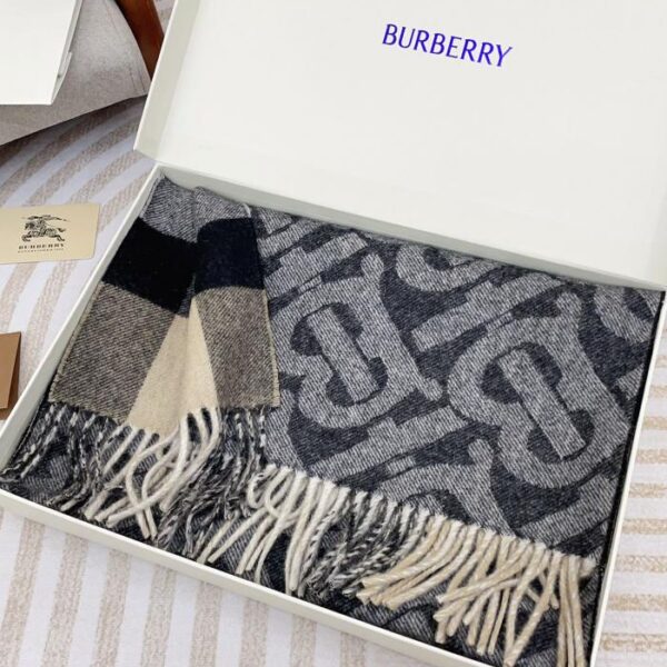 replica,repliche,fake,1:1,earrings,bracelet,ring,jewelry Sciarpa reversibile Burberry grigio scuro