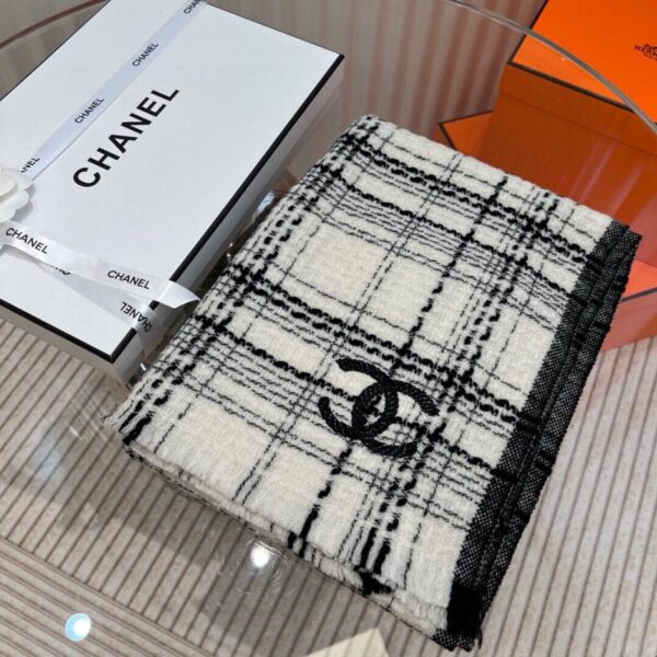 Top sciarpa lunga in cashmere CHANEL originale autentico