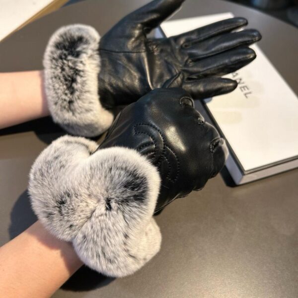 Guanti di pelle di pecora di pelliccia di coniglio pigro autunno e inverno Chanel