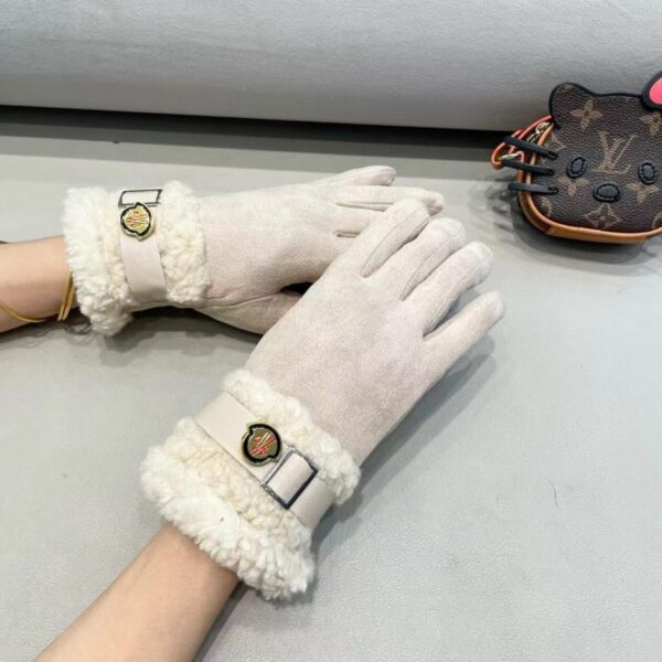 replica,repliche,fake,1:1,earrings,bracelet,ring,jewelry Moncler Guanti in pelle scamosciata Guanti da ciclismo touch screen ispessiti in velluto invernale da donna