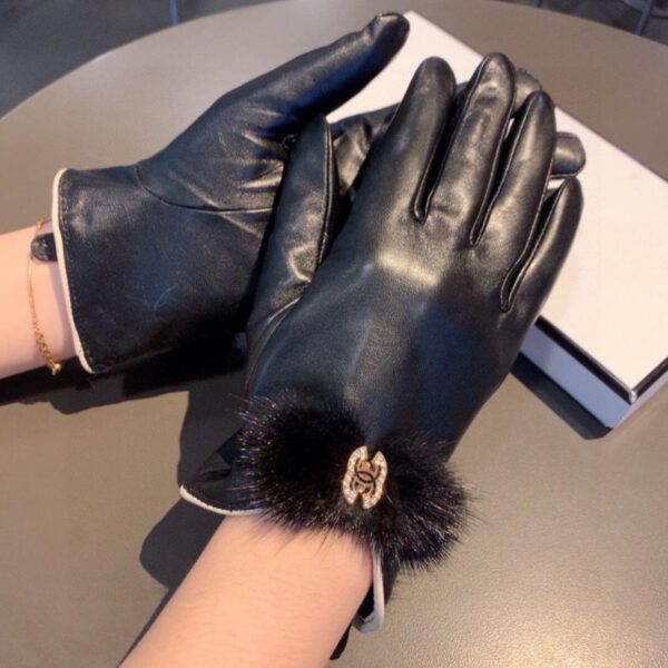 replica,repliche,fake,1:1,earrings,bracelet,ring,jewelry Chanel autunno e inverno guanti in pelle di pecora con fiocco in pelliccia di visone e touch screen per cellulare