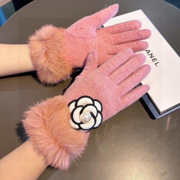 replica,repliche,fake,1:1,earrings,bracelet,ring,jewelry Guanti Chanel in lana di pelliccia di coniglio pigro autunno e inverno
