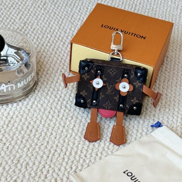 replica,repliche,fake,1:1,earrings,bracelet,ring,jewelry Louis Vuitton MISTER TRUNK robot scatola borsa portachiavi portamonete ciondolo (BA1E)