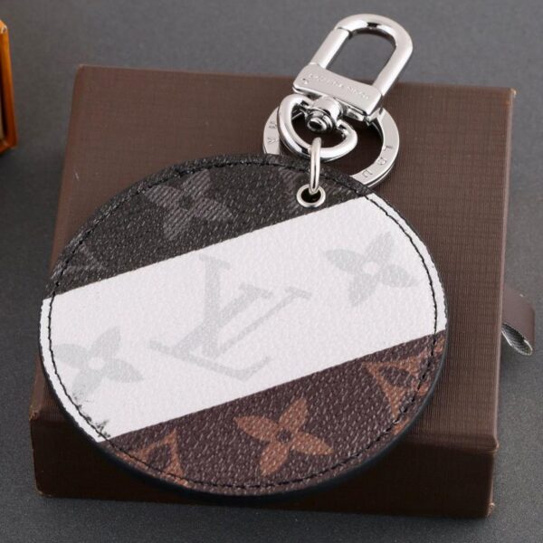 replica,repliche,fake,1:1,earrings,bracelet,ring,jewelry Ciondolo portachiavi rotondo LV serie modello bianco e nero