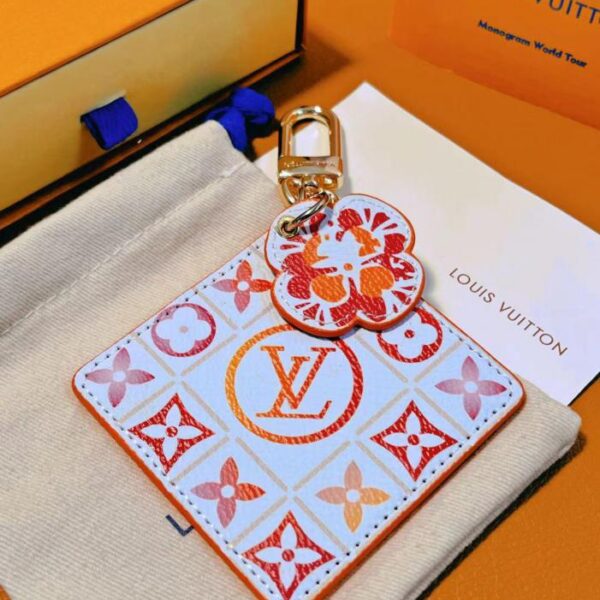 replica,repliche,fake,1:1,earrings,bracelet,ring,jewelry Louis Vuitton ciondolo da uomo e da donna ciondolo in pelle tela stampata ad acquerello ciondolo portachiavi ciondolo M01112 (1B66)
