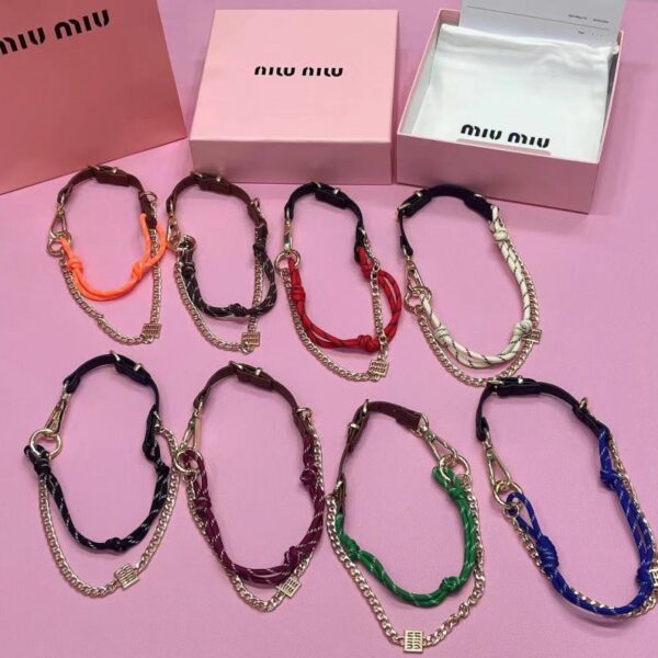 replica,repliche,fake,1:1,earrings,bracelet,ring,jewelry Portachiavi MiuMiu in vacchetta (9CC7)