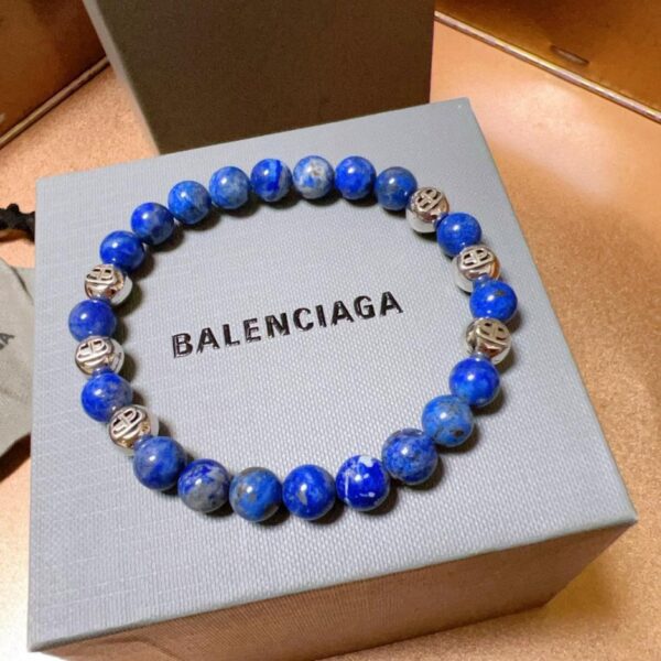 replica,repliche,fake,1:1,earrings,bracelet,ring,jewelry Bracciale Balenciaga con lapislazzuli naturali per uomo e donna (68A3)