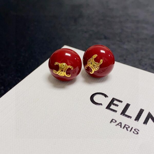 replica,repliche,fake,1:1,earrings,bracelet,ring,jewelry Orecchini rossi Celine Arc de Triomphe Capodanno (CB3D)