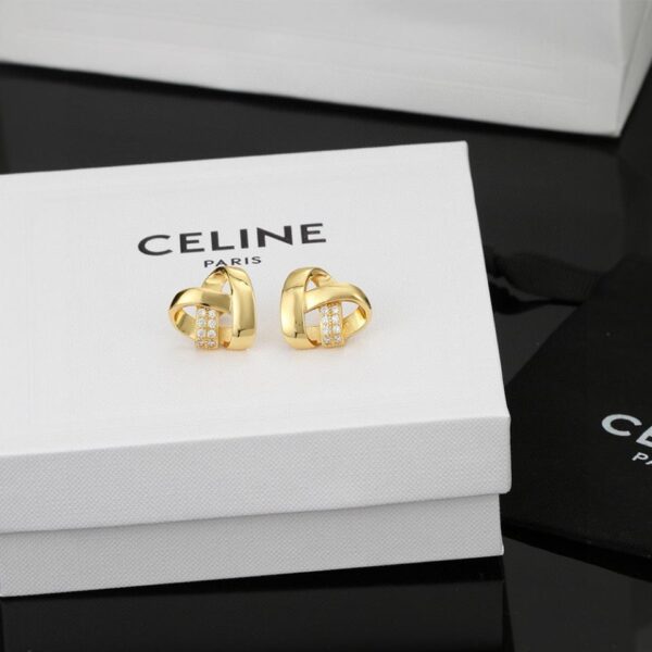replica,repliche,fake,1:1,earrings,bracelet,ring,jewelry Celine nuovi orecchini a forma di cuore (216B)