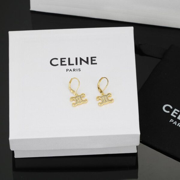 replica,repliche,fake,1:1,earrings,bracelet,ring,jewelry Nuovi orecchini Celine a forma di lucchetto (914F)