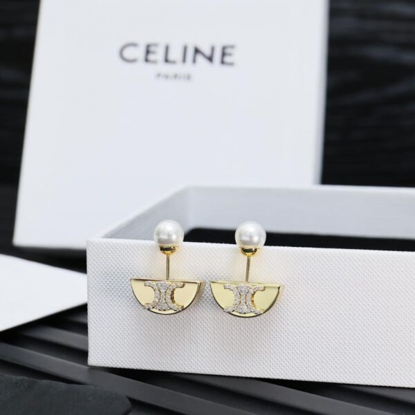 replica,repliche,fake,1:1,earrings,bracelet,ring,jewelry Celine Arc de Triomphe nuovi orecchini di perle da vela (3381)