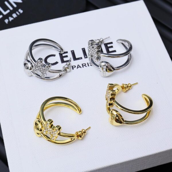 replica,repliche,fake,1:1,earrings,bracelet,ring,jewelry Orecchini d’amore asimmetrici popolari Celine Arc de Triomphe (D069)