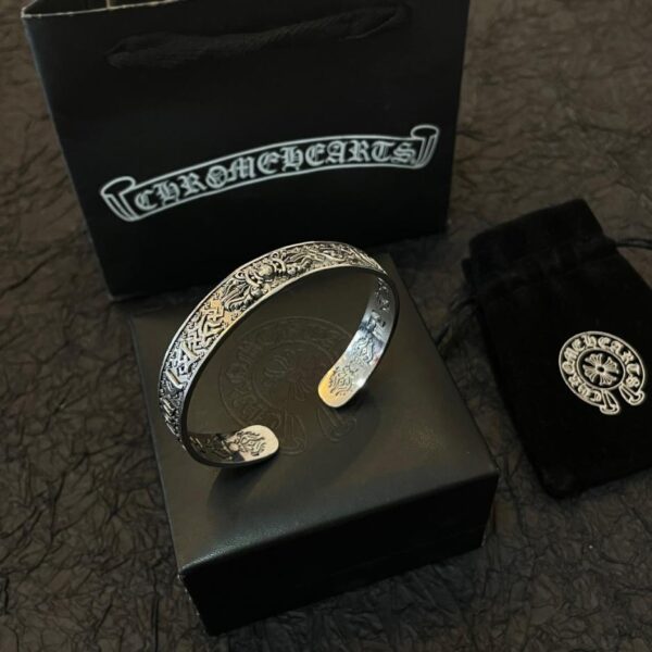 replica,repliche,fake,1:1,earrings,bracelet,ring,jewelry [Controqualità] Nuovo braccialetto aperto con cuori cromati (1944)