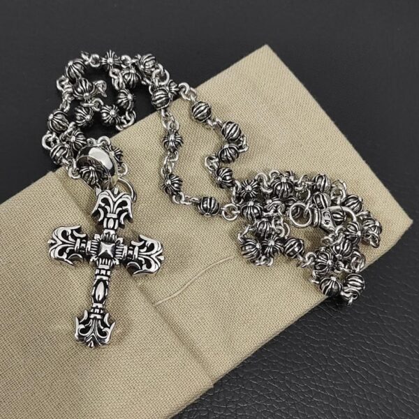 replica,repliche,fake,1:1,earrings,bracelet,ring,jewelry Collana con ciondolo fiamma a cuore di corvo (E0B2)