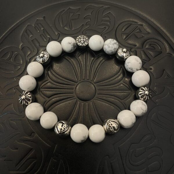 [Controqualità] Bracciale Chrome Hearts nuovo classico retrò bianco turchese (5379)
