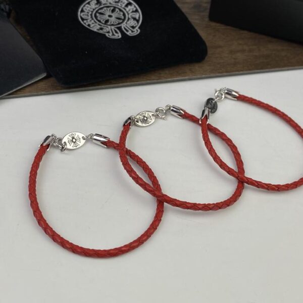 replica,repliche,fake,1:1,earrings,bracelet,ring,jewelry Bracciale con trasferimento di cordino rosso e cuore di corvo (6EA5)