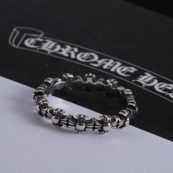 replica,repliche,fake,1:1,earrings,bracelet,ring,jewelry  Anello con cuori cromati(347B)