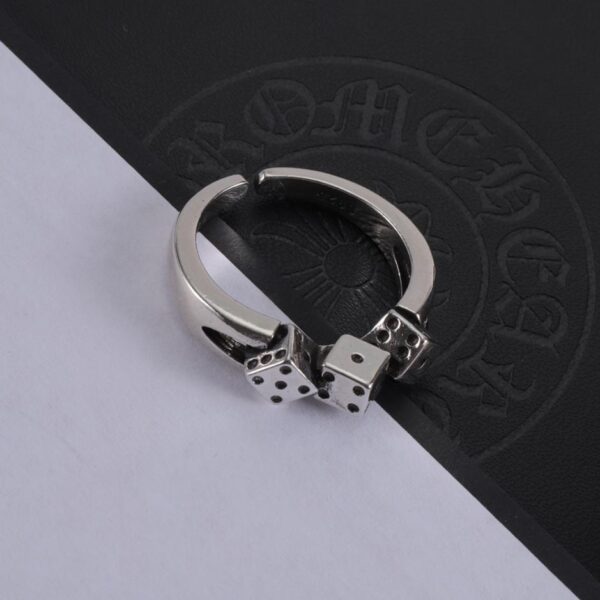 replica,repliche,fake,1:1,earrings,bracelet,ring,jewelry  Anello con cuori cromati(5973)