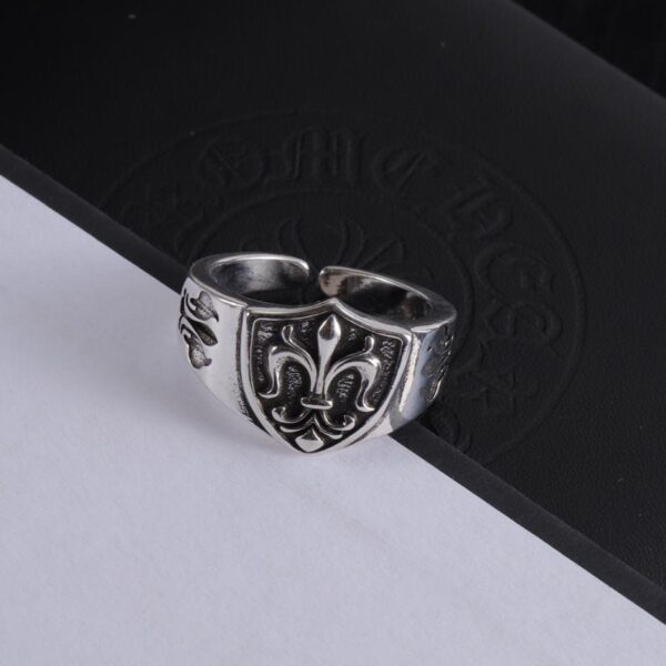 replica,repliche,fake,1:1,earrings,bracelet,ring,jewelry  Anello con cuori cromati (88C2)