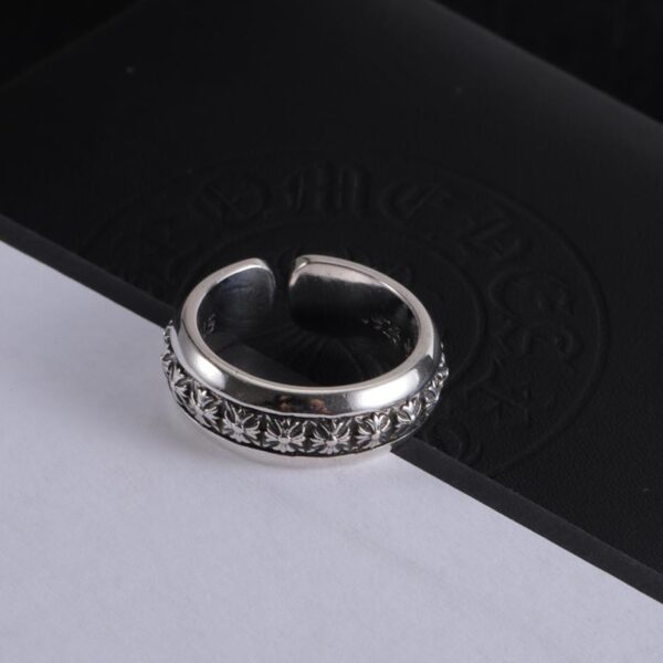 replica,repliche,fake,1:1,earrings,bracelet,ring,jewelry  Anello con cuori cromati (8D48)