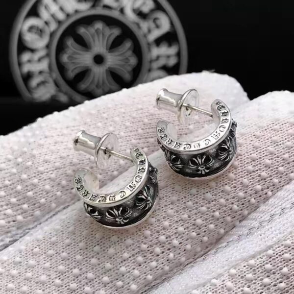 replica,repliche,fake,1:1,earrings,bracelet,ring,jewelry Orecchini plug per orecchio con croce e cuore di corvo per uomo e donna (714C)