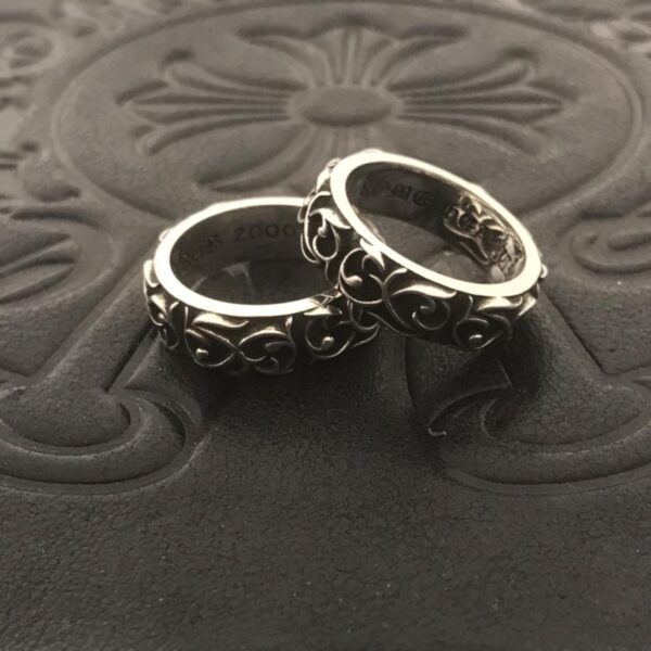replica,repliche,fake,1:1,earrings,bracelet,ring,jewelry Anello di vite eterna con cuore di corvo (C85C)