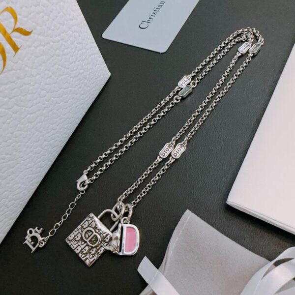 replica,repliche,fake,1:1,earrings,bracelet,ring,jewelry Collana DIOR nuovo modello di coppia stile contatore (0AA3)