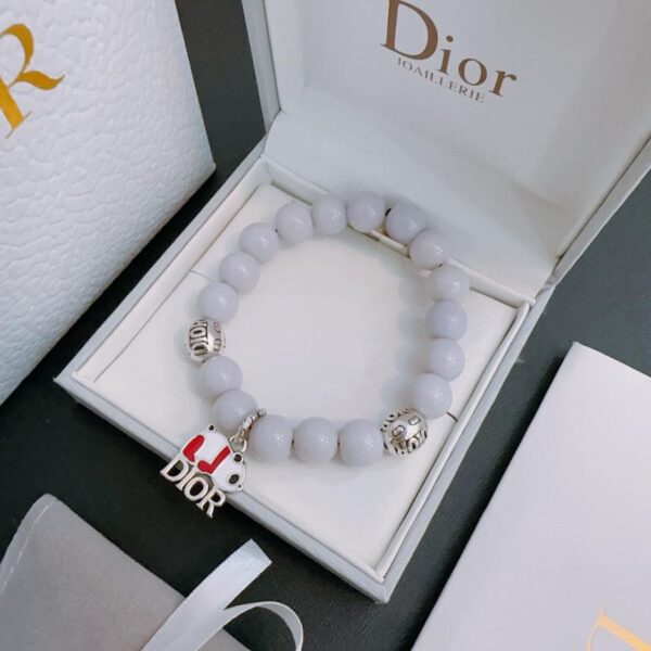 Bracciale Dior in stile coppia con agata multielemento e argento tailandese (4A97)