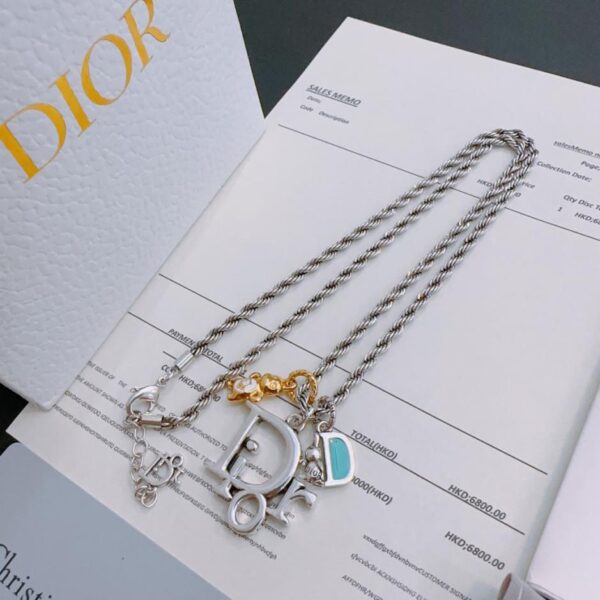 replica,repliche,fake,1:1,earrings,bracelet,ring,jewelry Collana DIOR New Counter Coppia Stile (D35B)