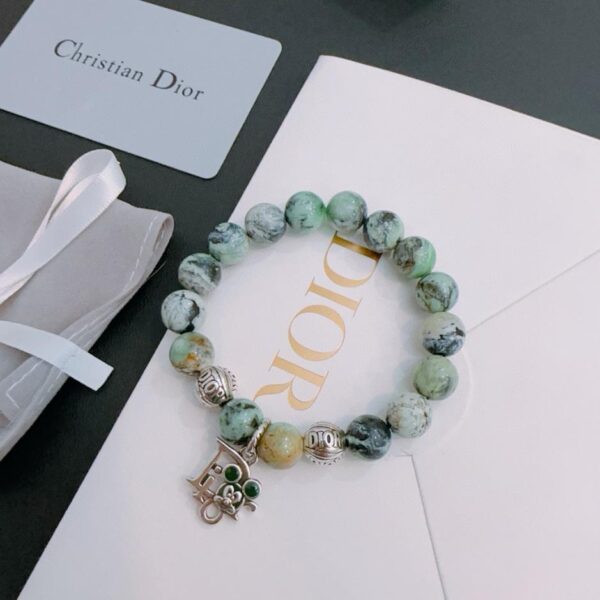 replica,repliche,fake,1:1,earrings,bracelet,ring,jewelry Bracciale Dior in stile argento tailandese e agata multielemento per coppia (5C69)