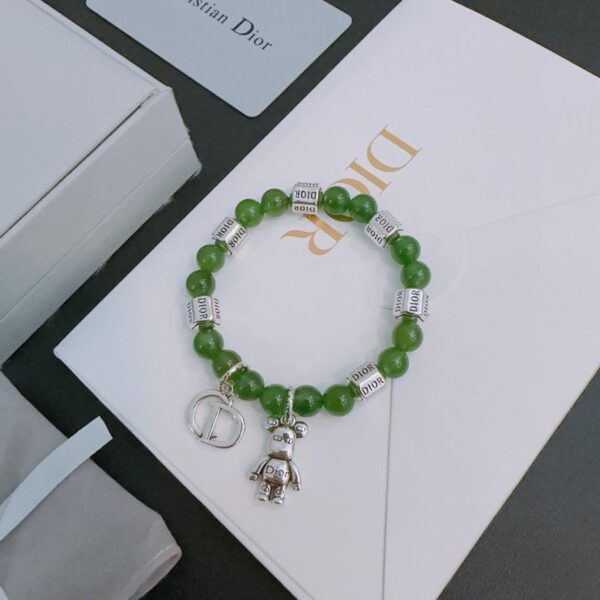 replica,repliche,fake,1:1,earrings,bracelet,ring,jewelry Bracciale Dior stile coppia in agata multielemento e argento tailandese (3236)