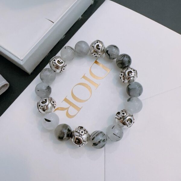replica,repliche,fake,1:1,earrings,bracelet,ring,jewelry Bracciale Dior in stile coppia con agata multielemento e argento tailandese (A3E6)