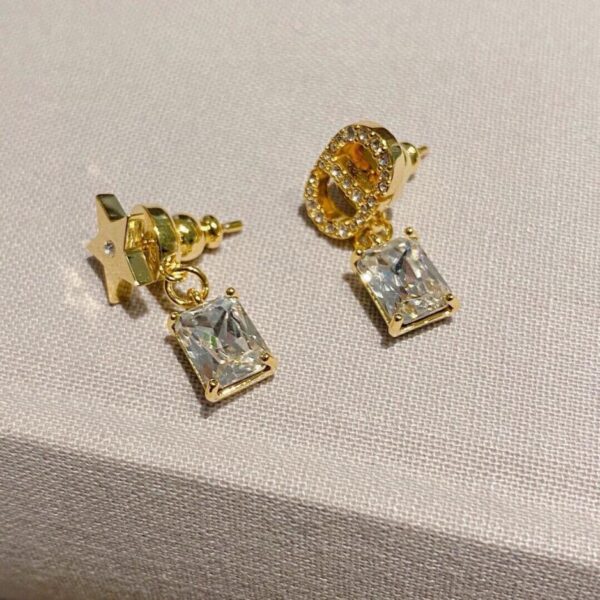 replica,repliche,fake,1:1,earrings,bracelet,ring,jewelry Orecchini Dior CD con stella in cristallo di zucchero rock (3C71)