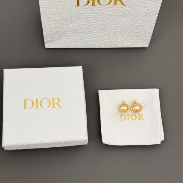 Dior nuovi orecchini CD di perle bianche (5ACA)
