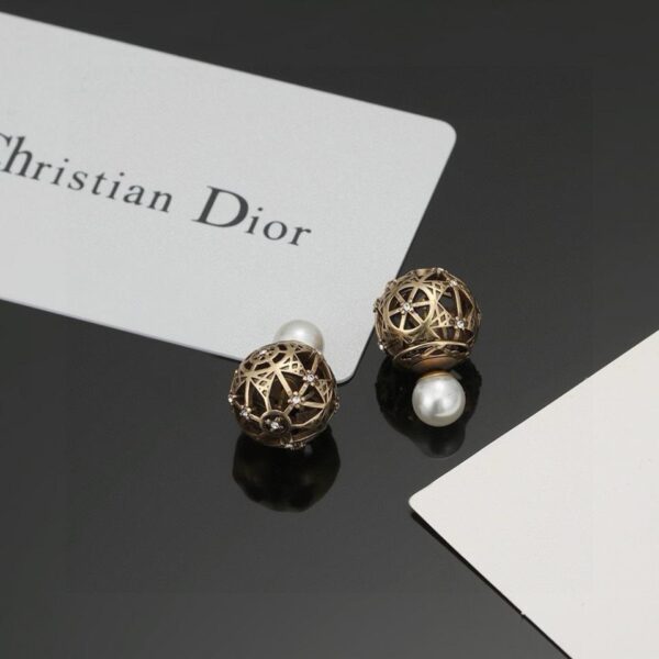 Orecchini a bottone vintage DIOR New Hollow Dior (F963)