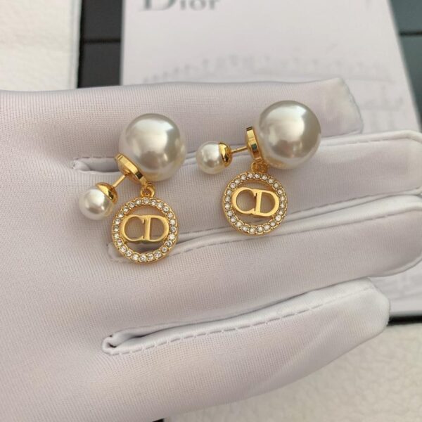 Dior nuovi orecchini CD di perle bianche (A5CE)