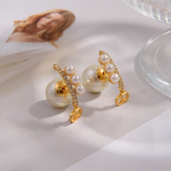 replica,repliche,fake,1:1,earrings,bracelet,ring,jewelry Orecchini Dior con nuova lettera (1842)
