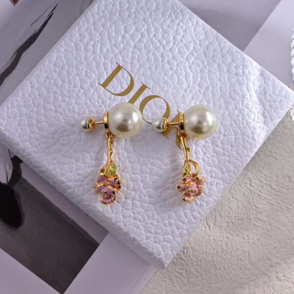 Orecchini Dior rose contatore nuovo modello (C5A8)